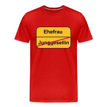 Enterrement de vie de jeune fille - T-shirt bio Premium Homme - rouge - Devant - Damien (186cm)