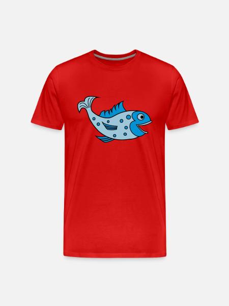 fisch - Men's Premium Organic T-Shirt - red