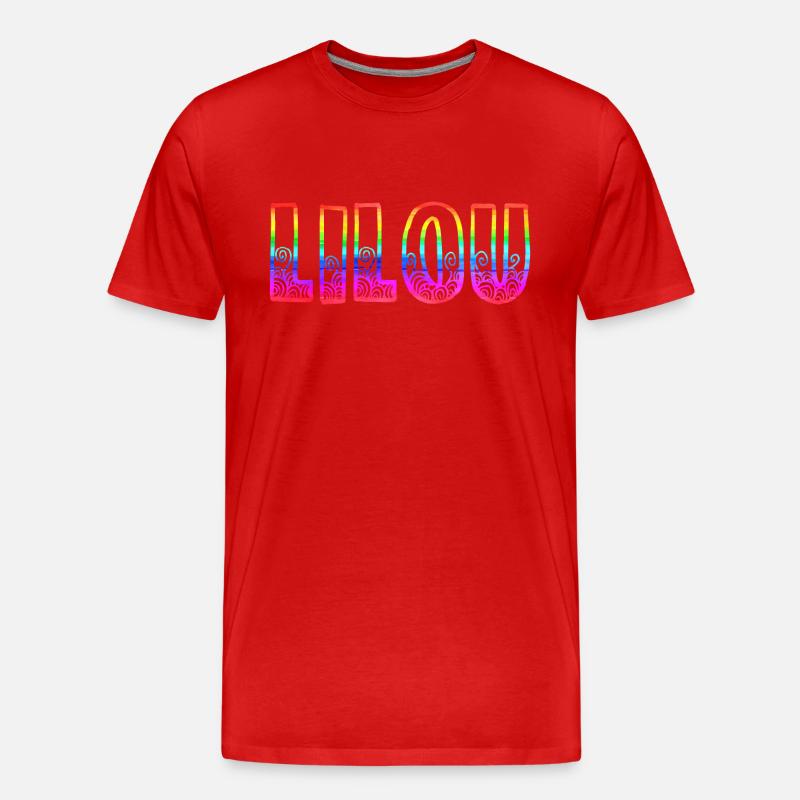 lilou rs regenbogen - Männer Premium Bio T-Shirt - Rot