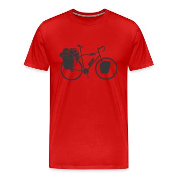 Fahrrad - Männer Premium Bio T-Shirt - Rot - Vorne - Damien (186cm)