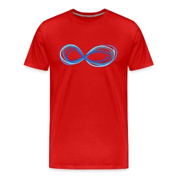 unendlich unendlichkeit - Männer Premium Bio T-Shirt - Rot - Vorne - Damien (186cm)