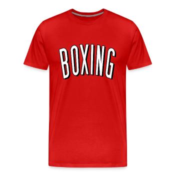 box boxing boxer mma fight kick punch sparring cap - Men's Premium Organic T-Shirt - red - Front - Damien (186cm)