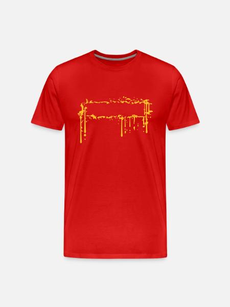 Urine Dirt Frame - Men's Premium Organic T-Shirt - red