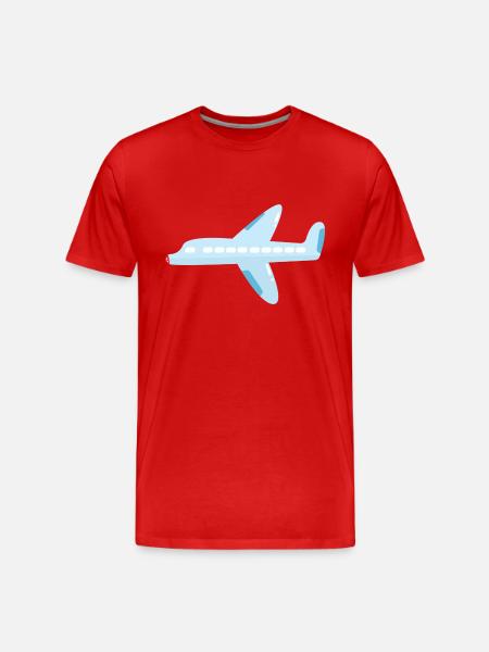airplane - Men's Premium Organic T-Shirt - red