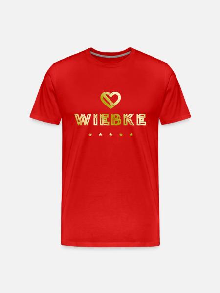 Wiebke Herz - Men's Premium Organic T-Shirt - red