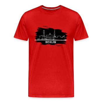 Berlin - T-shirt bio Premium Homme - rouge - Devant - Damien (186cm)