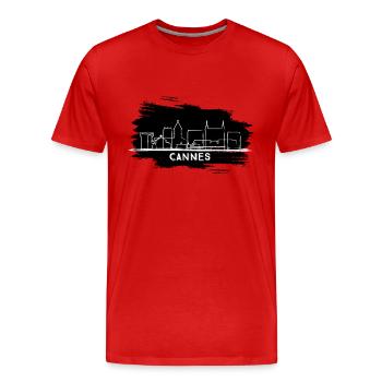 Cannes - T-shirt bio Premium Homme - rouge - Devant - Damien (186cm)