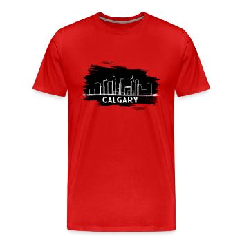 Calgary États-Unis - T-shirt bio Premium Homme - rouge - Devant - Damien (186cm)