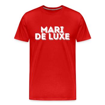 mari de luxe humour mariage - T-shirt bio Premium Homme - rouge - Devant - Damien (186cm)