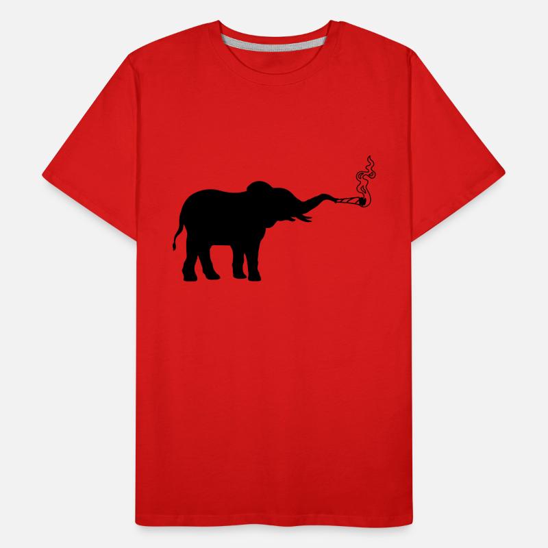 Joint Weed kiffender Elefant Männer Premium Bio T-Shirt