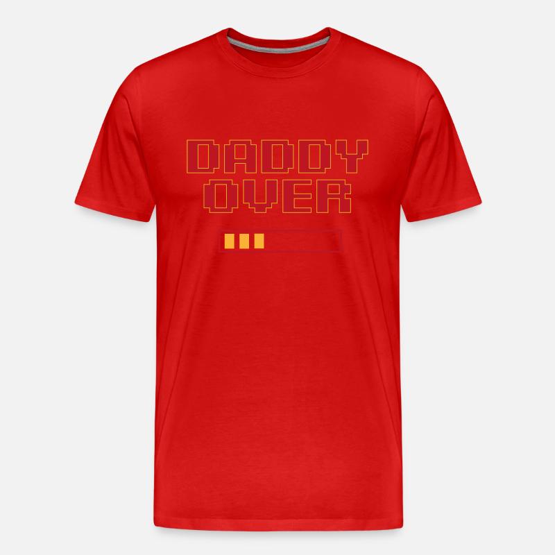daddy over - T-shirt bio Premium Homme - rouge