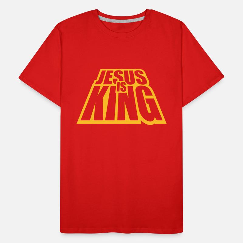 Citation de Jésus est roi T-shirt bio Premium Homme