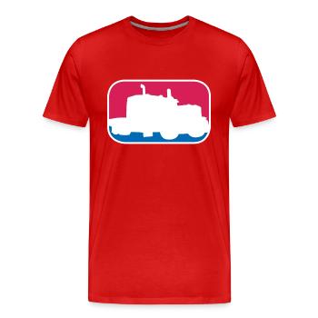 LKW Truck Lastkraftwagen Brummi lustiges Geschenk - Männer Premium Bio T-Shirt - Rot - Vorne - Damien (186cm)