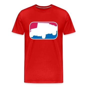 Geländewagen SUV Auto offroad lustiges Geschenk - Männer Premium Bio T-Shirt - Rot - Vorne - Damien (186cm)
