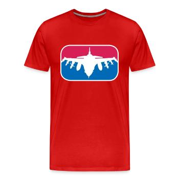 Kampfjet Luftwaffe Soldat Bundeswehr Geschenk - Männer Premium Bio T-Shirt - Rot - Vorne - Damien (186cm)