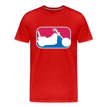 Chopper american Motorrad Highway Biker Geschenk - Männer Premium Bio T-Shirt - Rot - Vorne - Damien (186cm)