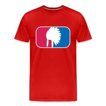 Indianer Häuptling Kopfschmuck lustige Geschenk - Männer Premium Bio T-Shirt - Rot - Vorne - Damien (186cm)