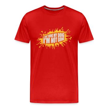 Citation Apportez mon chien - T-shirt bio Premium Homme - rouge - Devant - Damien (186cm)