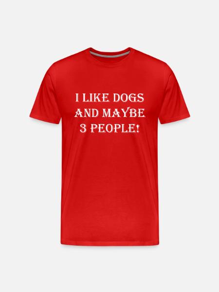 Hund Dog - Männer Premium Bio T-Shirt - Rot