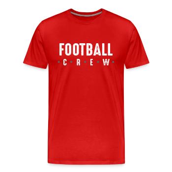 Équipe de football - T-shirt bio Premium Homme - rouge - Devant - Damien (186cm)