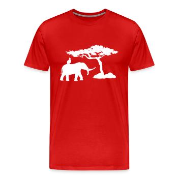 Safari Zoo Animal Safari Zoo - T-shirt bio Premium Homme - rouge - Devant - Damien (186cm)