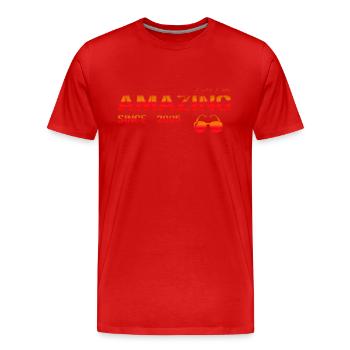 Amazing since 2005 - Men's Premium Organic T-Shirt - red - Front - Damien (186cm)