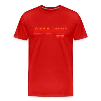 Amazing since 1995 - Men's Premium Organic T-Shirt - red - Front - Damien (186cm)