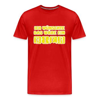 Biertrinker Spruch - Männer Premium Bio T-Shirt - Rot - Vorne - Damien (186cm)