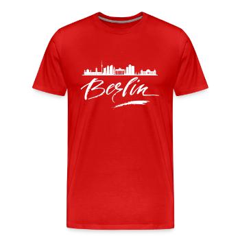 Berlin - T-shirt bio Premium Homme - rouge - Devant - Damien (186cm)