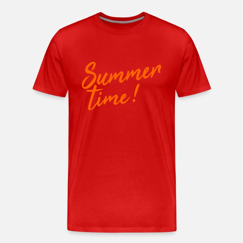 summer time! - Männer Premium Bio T-Shirt - Rot