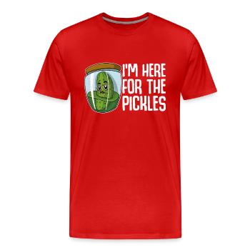 Vegan Gurke Obst Essiggurke Garten Gesund - Männer Premium Bio T-Shirt - Rot - Vorne - Damien (186cm)