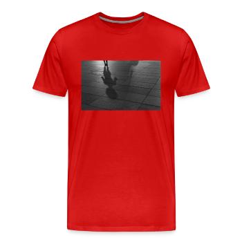 Dancing shadow - Men's Premium Organic T-Shirt - red - Front - Damien (186cm)