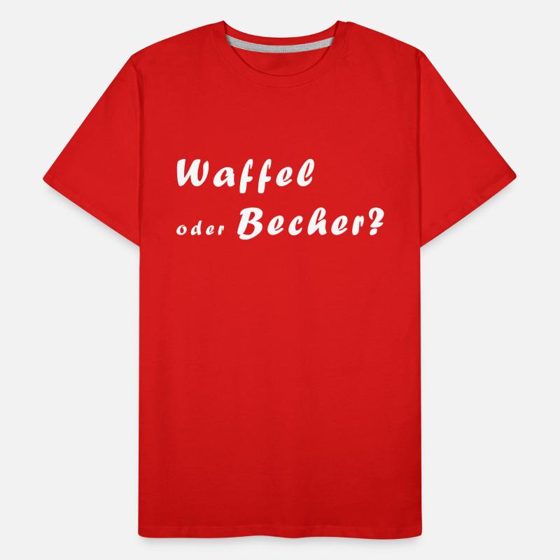 Eisdiele - Waffel oder Becher für's Eis Männer Premium Bio T-Shirt