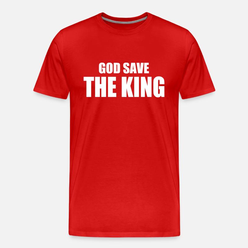god save the king - Männer Premium Bio T-Shirt - Rot