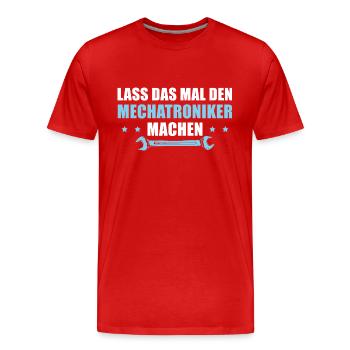 Kfz Mechaniker Humor Autoschrauber Mechatroniker - Männer Premium Bio T-Shirt - Rot - Vorne - Damien (186cm)