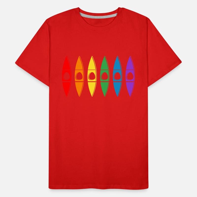 Kayak Ice Canoe Ice Paddle Canoe "River is Calling" Men's Premium Organic T-Shirt