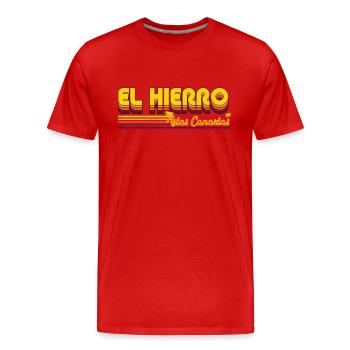El Hierro a Canary Island Design - Men's Premium Organic T-Shirt - red - Front - Damien (186cm)