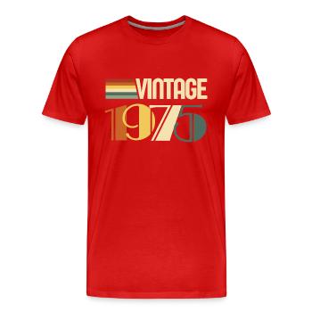 Vintage 1975 - 1975 Birthday Gift - Men's Premium Organic T-Shirt - red - Front - Damien (186cm)