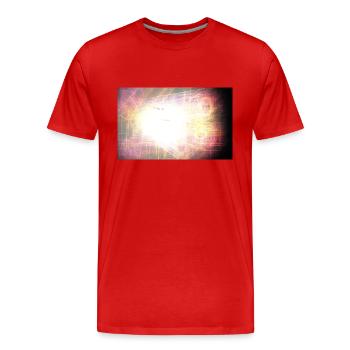 Espace, Fantaisie, Lumière - T-shirt bio Premium Homme - rouge - Devant - Damien (186cm)