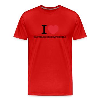 Ich liebe Santiago de Compostela - Männer Premium Bio T-Shirt - Rot - Vorne - Damien (186cm)