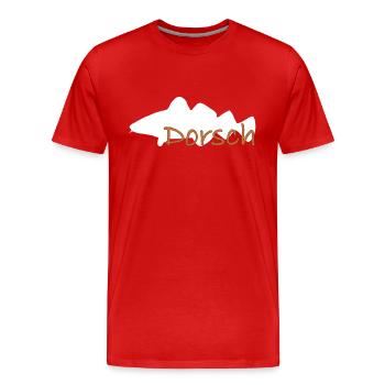 Morue blanche - T-shirt bio Premium Homme - rouge - Devant - Damien (186cm)