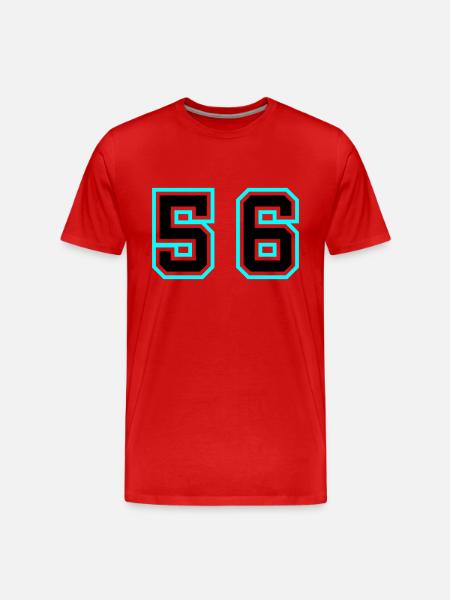 57 Number Symbol - Men's Premium Organic T-Shirt - red