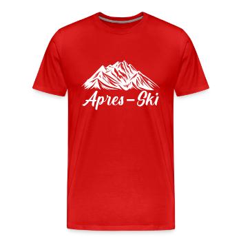 Ski fahren Ski Motiv für Schi Fahrer Schifahrer - Männer Premium Bio T-Shirt - Rot - Vorne - Damien (186cm)