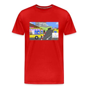 The 'Ice Cream' Factory - Men's Premium Organic T-Shirt - red - Front - Damien (186cm)