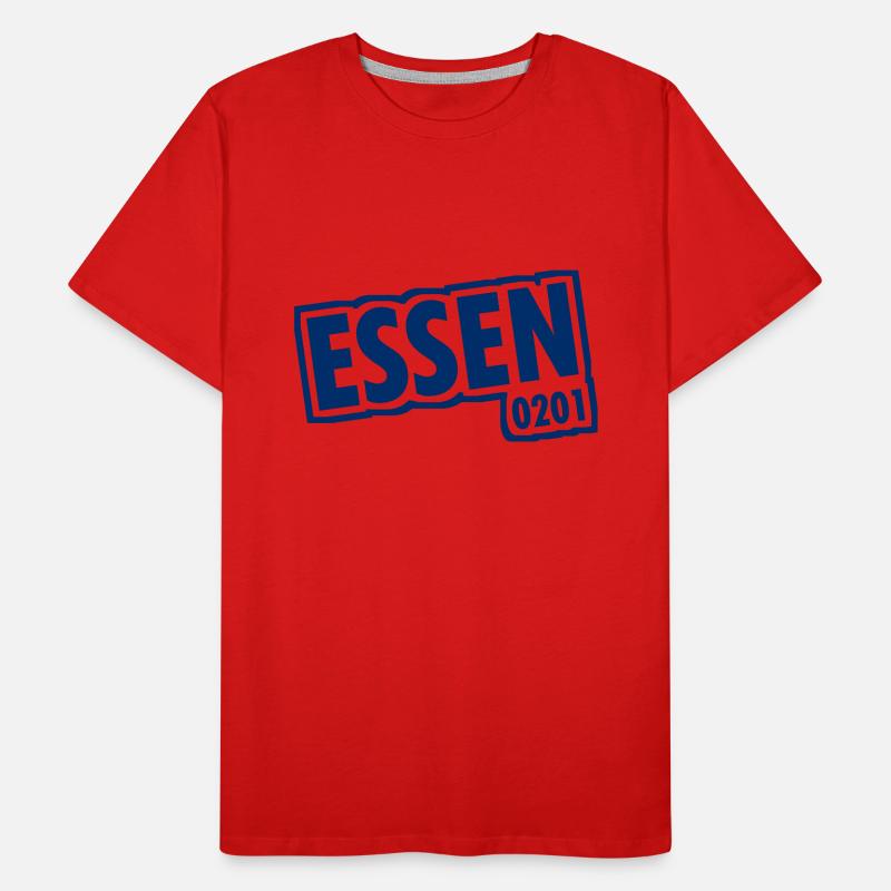 Essen - 0201 - Area Code - Slogan Men's Premium Organic T-Shirt