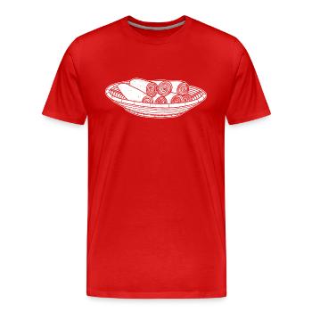 Äthiopische Küche Injera Brot National Gericht - Männer Premium Bio T-Shirt - Rot - Vorne - Damien (186cm)