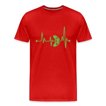 Herzschlag Spiele - Männer Premium Bio T-Shirt - Rot - Vorne - Damien (186cm)