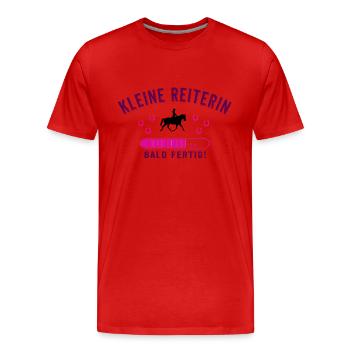 Reiterin - Männer Premium Bio T-Shirt - Rot - Vorne - Damien (186cm)