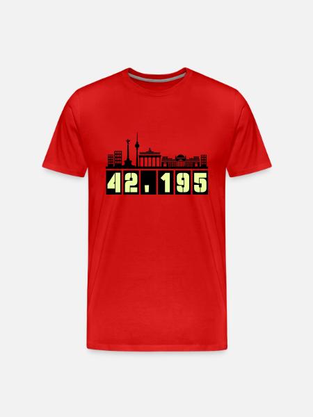 Berlin Skyline Marathon - Men's Premium Organic T-Shirt - red