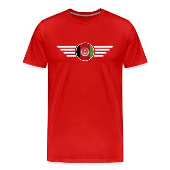 J’aime l’Afghanistan, T-shirt design de style élégance - T-shirt bio Premium Homme - rouge - Devant - Damien (186cm)